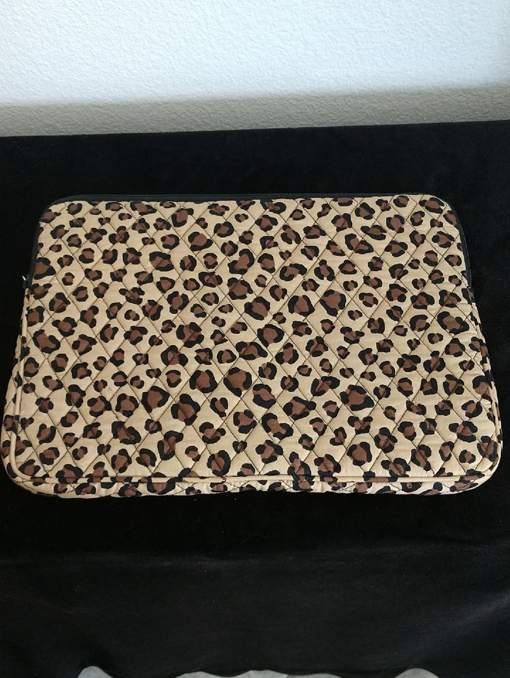 Vera Bradley Quilted Leopard Print Laptop Sleeve - Beige, Brown & Black
